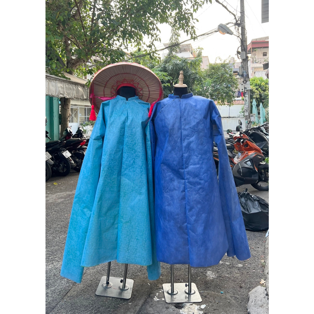 Áo Dài Xanh Giấy Lụa - Trang Phục Bảo Vệ Môi Trường - Trang Phục Tái Chế