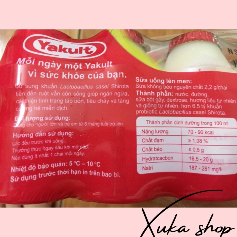 5 lốc Yakult hỗ trợ tiêu hoá, sữa chua uống lên men tăng cường sức đề kháng