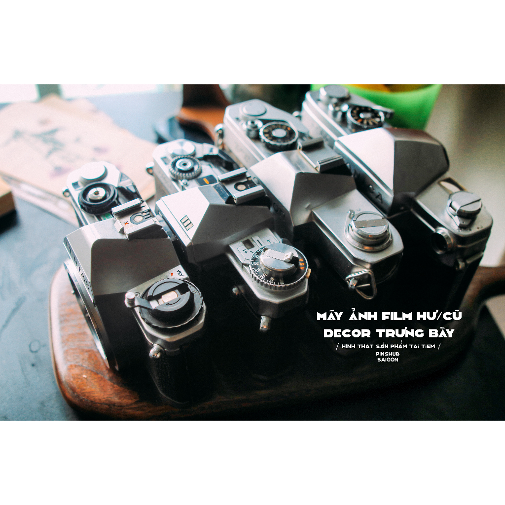 Máy ảnh film Vintage Retro Máy ảnh decor hư cũ KHÔNG LENS chỉ dùng trưng bày làm đạo cụ chụp ảnh SLR TLR RF