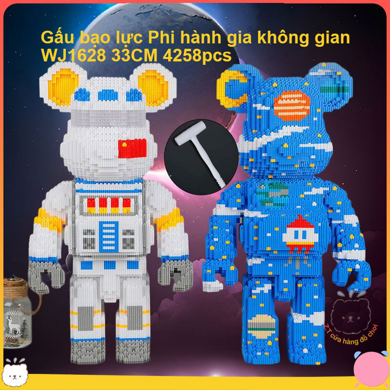 LEGO Gấu bearbrick Lắp Ráp Mô Hình lego phi hành gia 33cm lego xinz rẻ Đồ Chơi Giáo Dục Trẻ Em