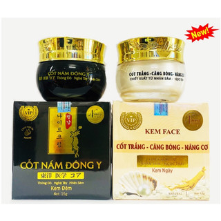 Combo kem face cốt trắng nicos + kem face cốt nám đông y nicos beauty thanh nhi 15g