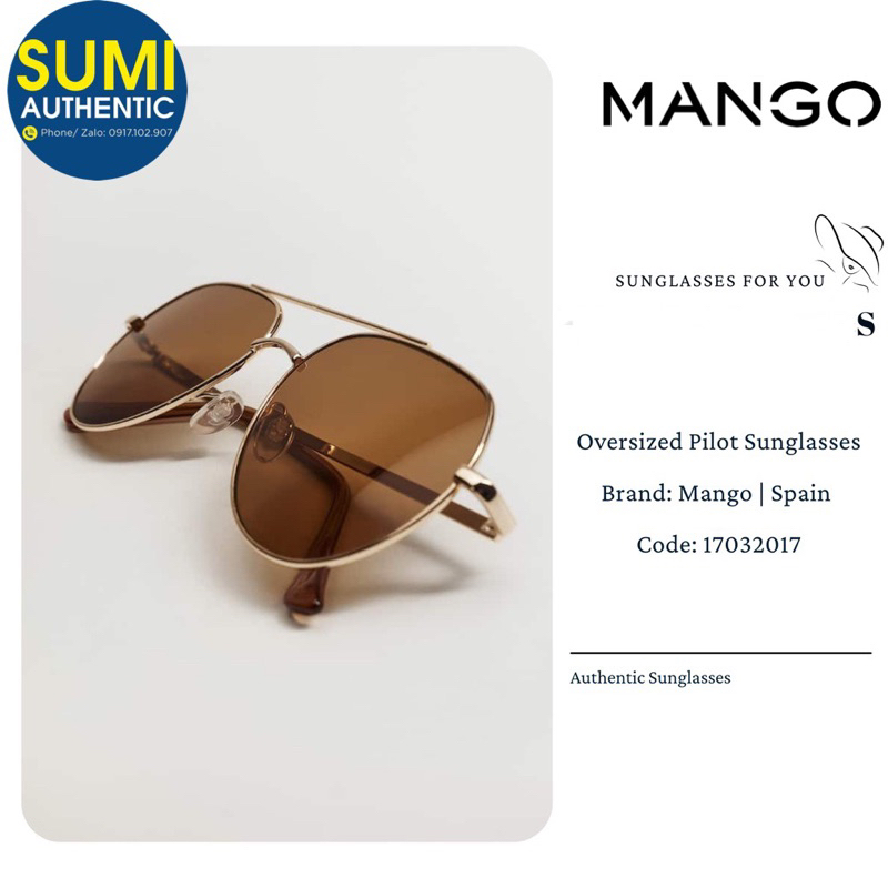 Kính mát nữ Mango Auth vợt sale | Mango 17032017