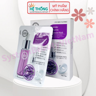Mặt Nạ Dưỡng Trắng Chống Nhăn Hoa Oải Hương The Nature Book Lavender Curcumin Ampoule Mask 25g