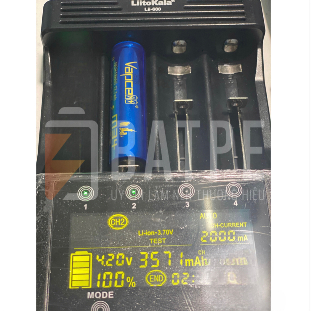 Pin sạc 18650 Vapcell mới 100% M34 ICR18650 12.7wh 3450mAh mẫu mới 2023 V2.0