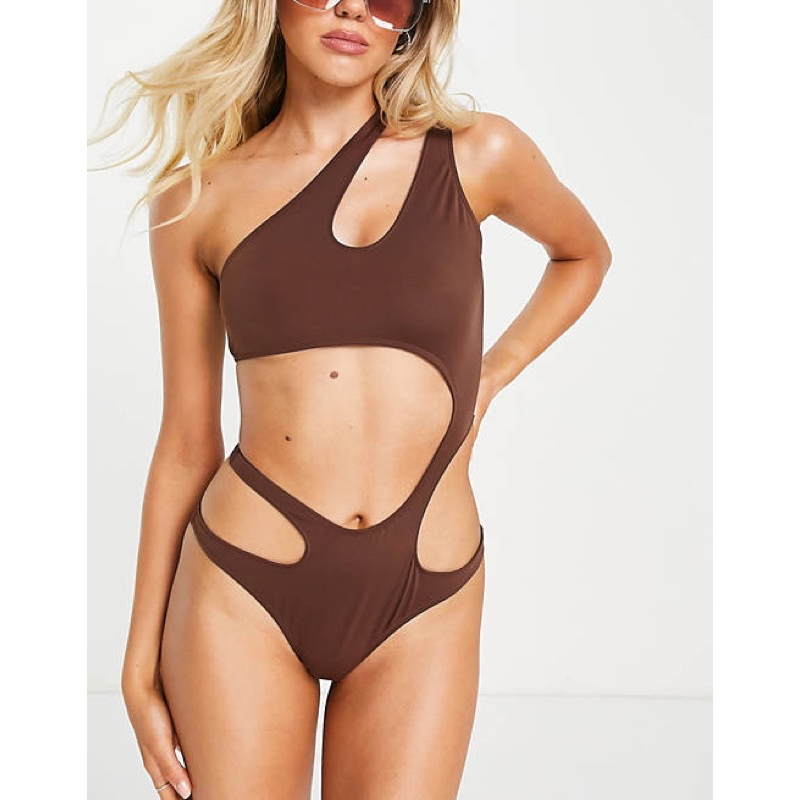 [Xuất Xịn] Đồ Bơi Áo Tắm Bikini 1 Mảnh 1 Vai Cutout Sexy Weekday SOWD001 Size S US