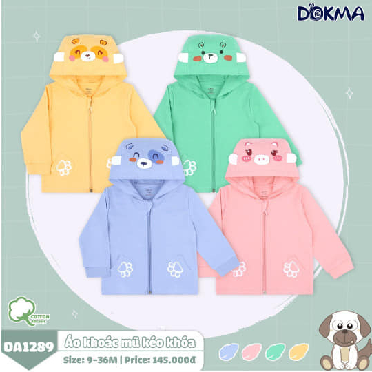Áo khoác cho bé dokma 6-24M