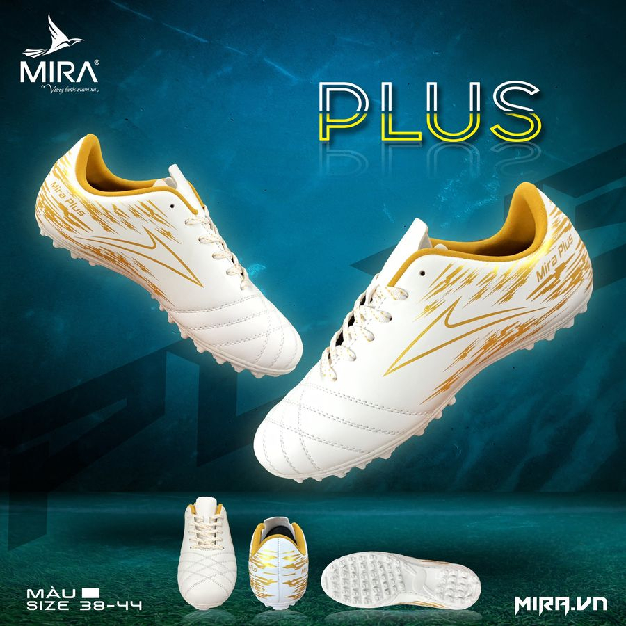 Giày thể thao, Giày bóng đá đế đinh sân cỏ nhân tạo giá rẻ Mira Plus - Dungcusport