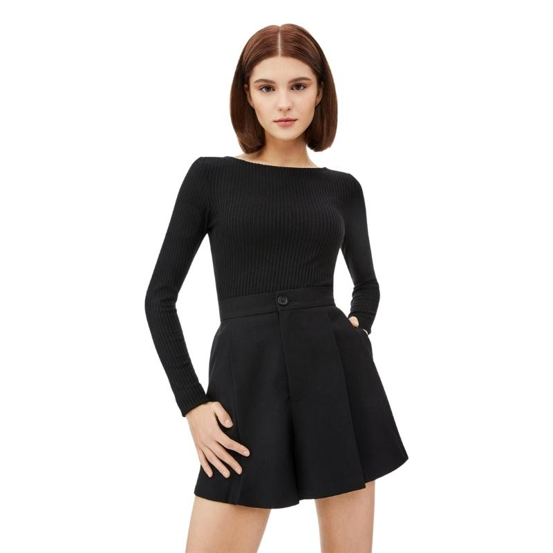 Quần short xuất dư, quần sooc nữ giả váy chữ A với ống rộng
