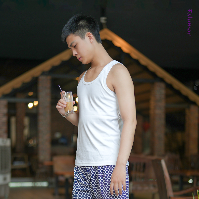 Áo ba lỗ Falumar cho nam, chất vải Cotton mềm mịn, co giãn, thoáng mát, thấm hút mồ hôi