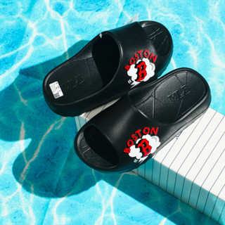 Dép Đúc MLB Boston bản mới Bánh Mì Đế Cao 5CM Quai Ngang Nữ ♥️ Hàng Cao Cấp + Fom nhỏ ♥️ thiết kế cá tính
