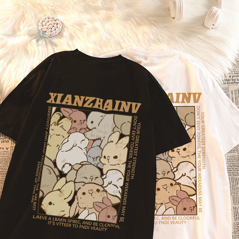 SALMO áo thun cổ tròn trắng hè nữ tee bigsize áo phông unisex vintage fashion 100%cotton