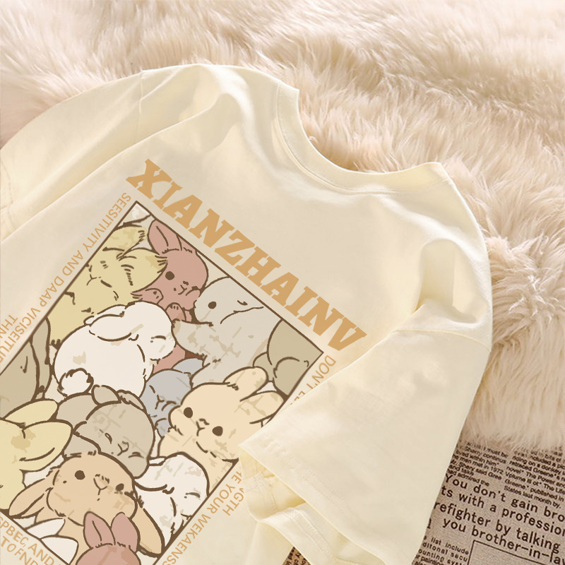SALMO áo thun cổ tròn trắng hè nữ tee bigsize áo phông unisex vintage fashion 100%cotton