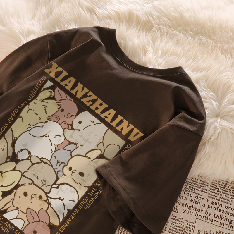 SALMO áo thun cổ tròn trắng hè nữ tee bigsize áo phông unisex vintage fashion 100%cotton
