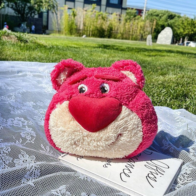 Túi Gấu Dâu Lotso - Túi Xách, Đeo Chéo Gấu Dâu Mini Vuông Cầm Tay 2 Mặt Dễ Thương Giá Rẻ Saka