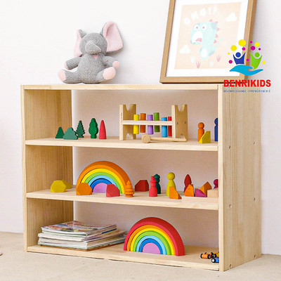 Giá Để Đồ Chơi Cho Bé Bằng Gỗ 3 Tầng Montessori Hàng Việt Nam Kiêm Trang Trí Decor Phòng Cho Trẻ