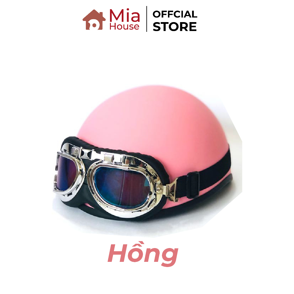 Mũ bảo hiểm phượt nửa đầu kèm kính phi công nhiều loại, sừng mini, chong chóng, lưỡi trai, cùng nhiều phụ kiện hot