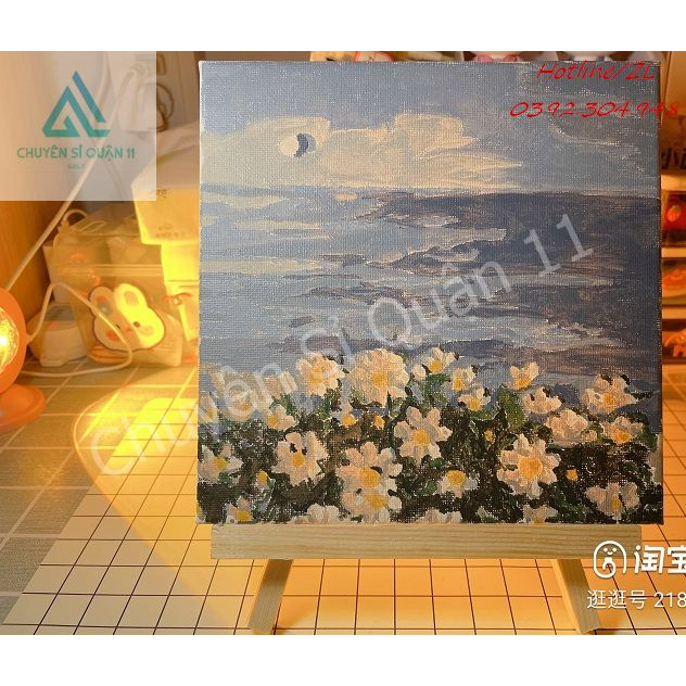 Tranh số hóa tô màu nhân vật hoạt hình – tranh phong cảnh, Tranh tô màu theo số kích thước 20x20cm