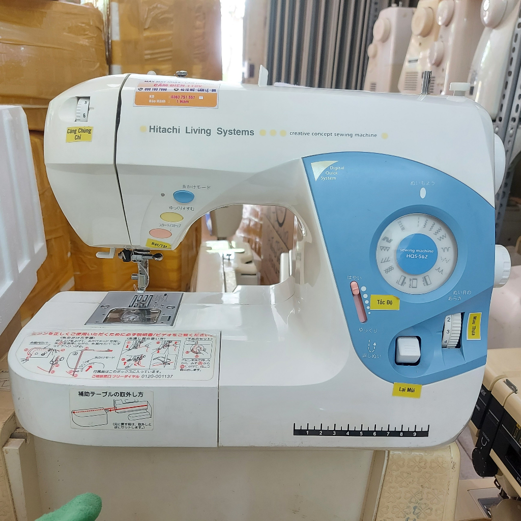 Máy may Jaguar hitachi Living System - may cơ bản- có chỉnh mau thưa- Chạy khỏe và êm- May mọi loại vải