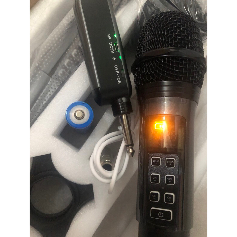Micro karaoke đa năng UHF Baobaomi - hàng nhập khẩu loại xịn, mic hút hơi mạnh, hát nhé, tiếng sáng và ấm, chống hú