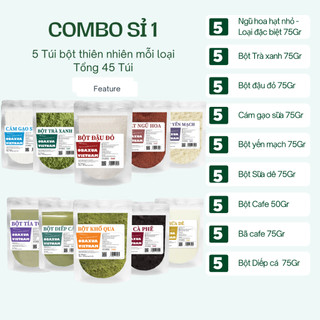 Combo sỉ loại bột đắp mặt thiên nhiên