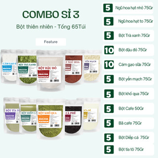 Combo sỉ loại bột đắp mặt thiên nhiên