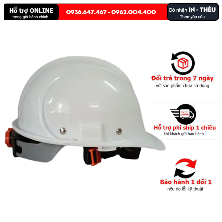 Nón Bảo Hộ Lao Động Bảo Bình Khóa Vặn Bảo Bình N001- Mũ Công Trình