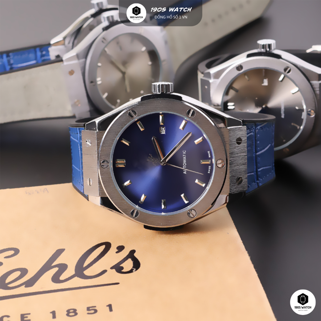 Đồng Hồ Nam HuB Cơ Automatic NB, Mặt Saphire Size 38/42 Viền Trơn, Chống Nước 5ATM [Bảo Hành 18 Tháng - 1 Đổi 1 15 Ngày]
