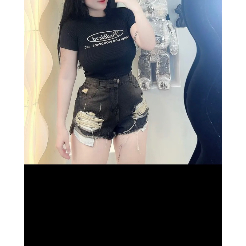 Quần jeans rách lưng cao lộ túi bigsize 55kg-90kg siêu hot