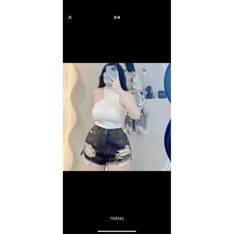 Quần jeans rách lưng cao lộ túi bigsize 55kg-90kg siêu hot