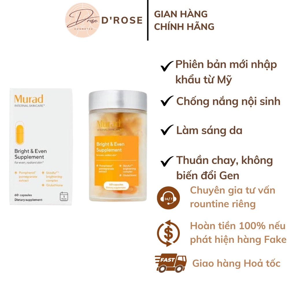 VIÊN UỐNG CHỐNG NẮNG CẢI TIẾN MURAD BRIGHT & EVEN SUPPLEMENT