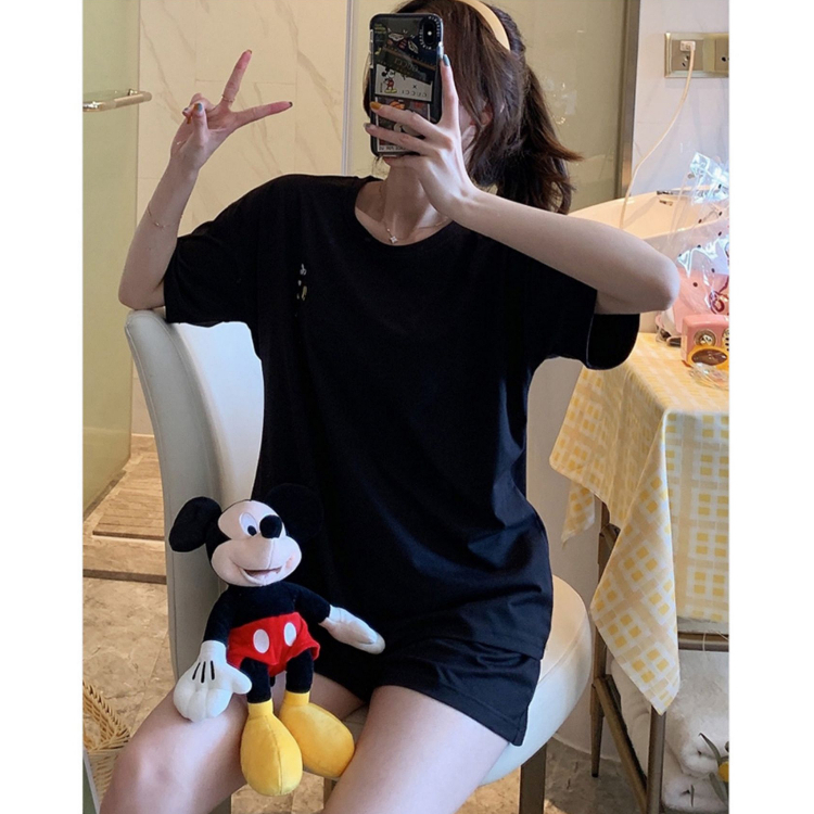 Đồ ngủ nữ cộc tay bộ mặc nhà dễ thương chất liệu Cotton  mát