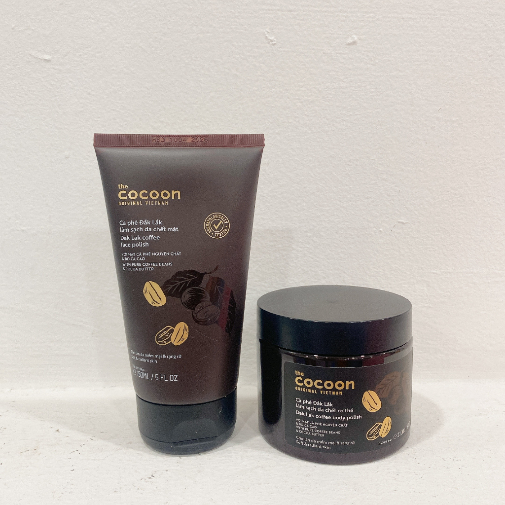 Tẩy da chết mặt/ body cà phê Đắk Lắk Cocoon 150ml - 200ml