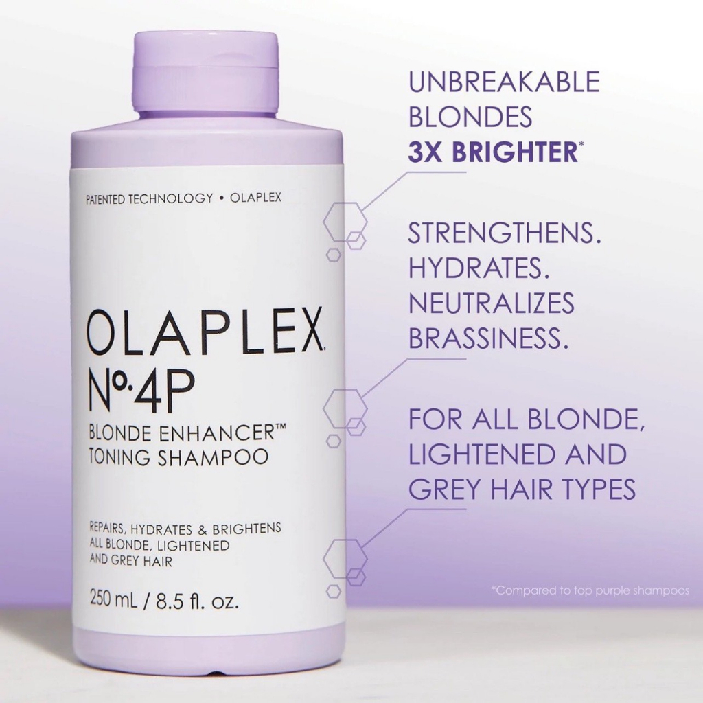 Dầu gội tím khử vàng Olaplex NO4P Blonde Enhancer Toning Shampoo 250ML