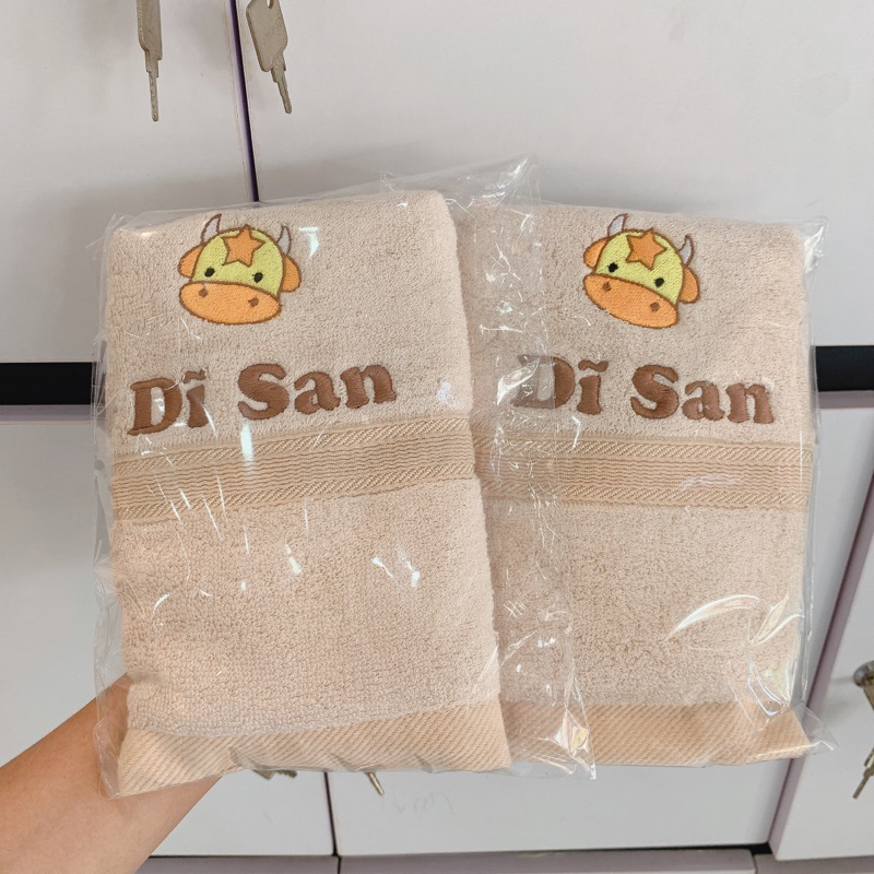 Khăn tắm thêu tên theo yêu cầu size lớn 60x120cm