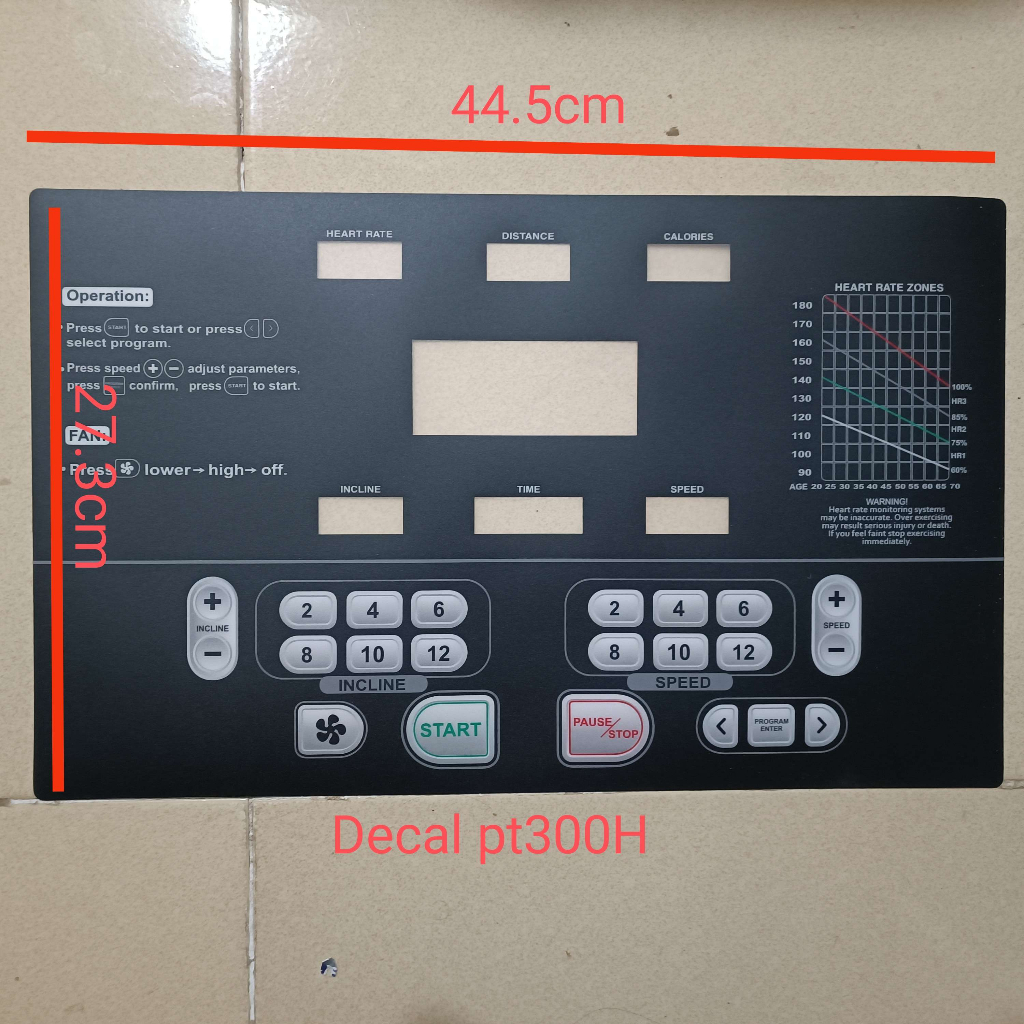 Decal máy chạy bộ Impulse PT300