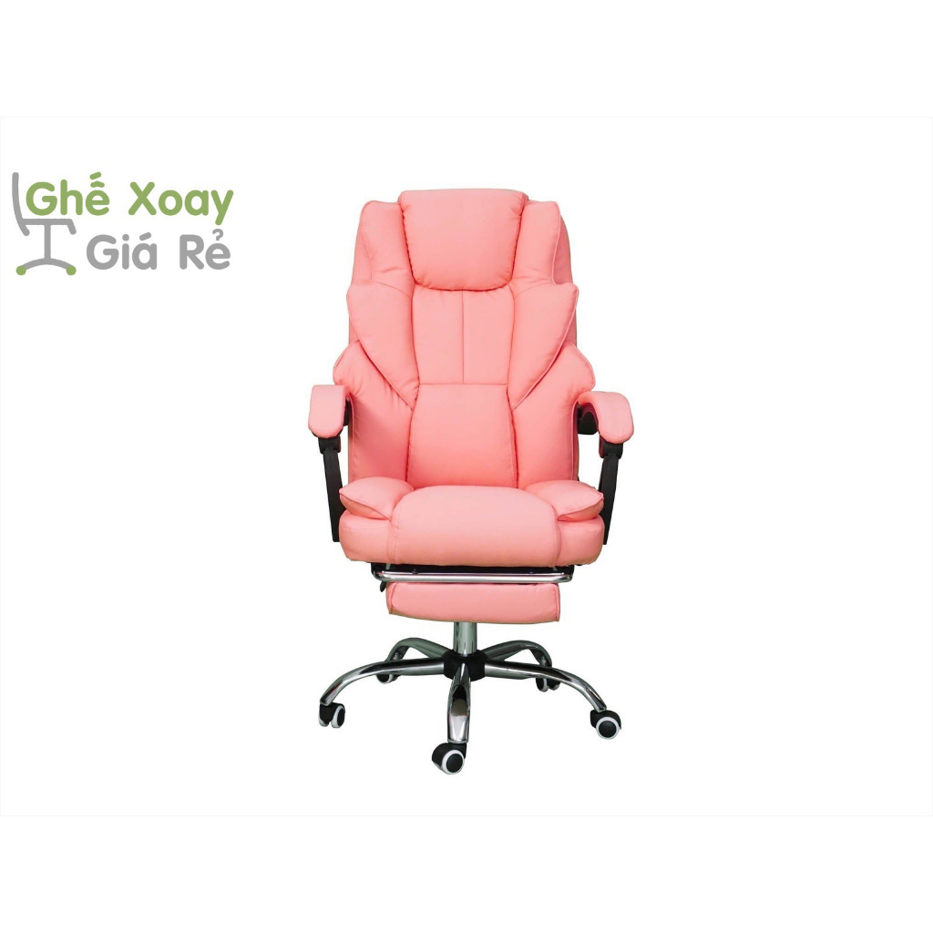 Ghế Văn Phòng Giám Đốc chân xoay ngã nằm có gác chân da PU Cao Cấp JO-916 massage 1 điểm