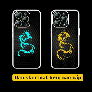 Miếng dán iphone mặt lưng chi tiết hình Dragon cao cấp. Skin in hình 3M bảo vệ chống trầy chống vân tay ip6-ip14promax.