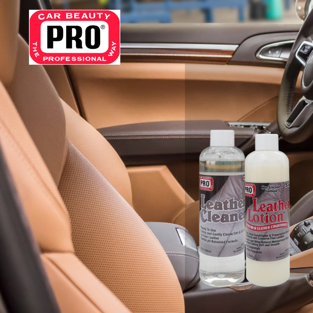 Bộ vệ sinh và bảo dưỡng ghế da Leather Cleaner Lotion chính hãng PRO nhập khẩu Mỹ giúp làm sạch và bảo dưỡng định kỳ