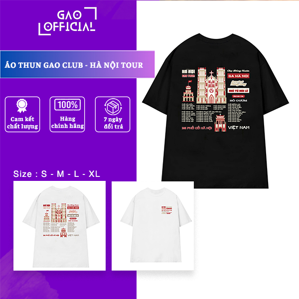 Áo Thun Unisex Local Brand Gao Streetwear - Áo Phông Chất Dày Dặn , Thấm Hút Mồ Hôi Tốt.