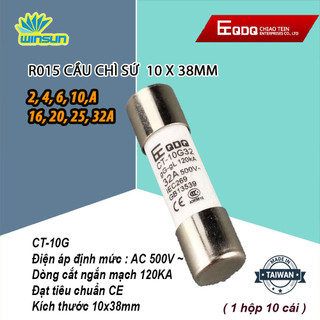 Ruột cầu chì sứ, cầu chì sứ rt18 ro15 10x38mm qdq