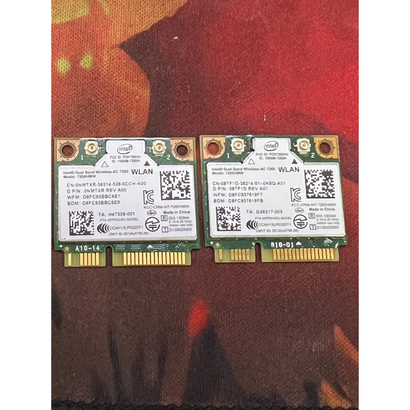 Card WIFI Lapotp intel Dual Band Intel AC 7260 Mini PCI 2.4Ghz và 5.0Ghz và Bluetooth 4.0 hàng zin tháo máy đã tes ok