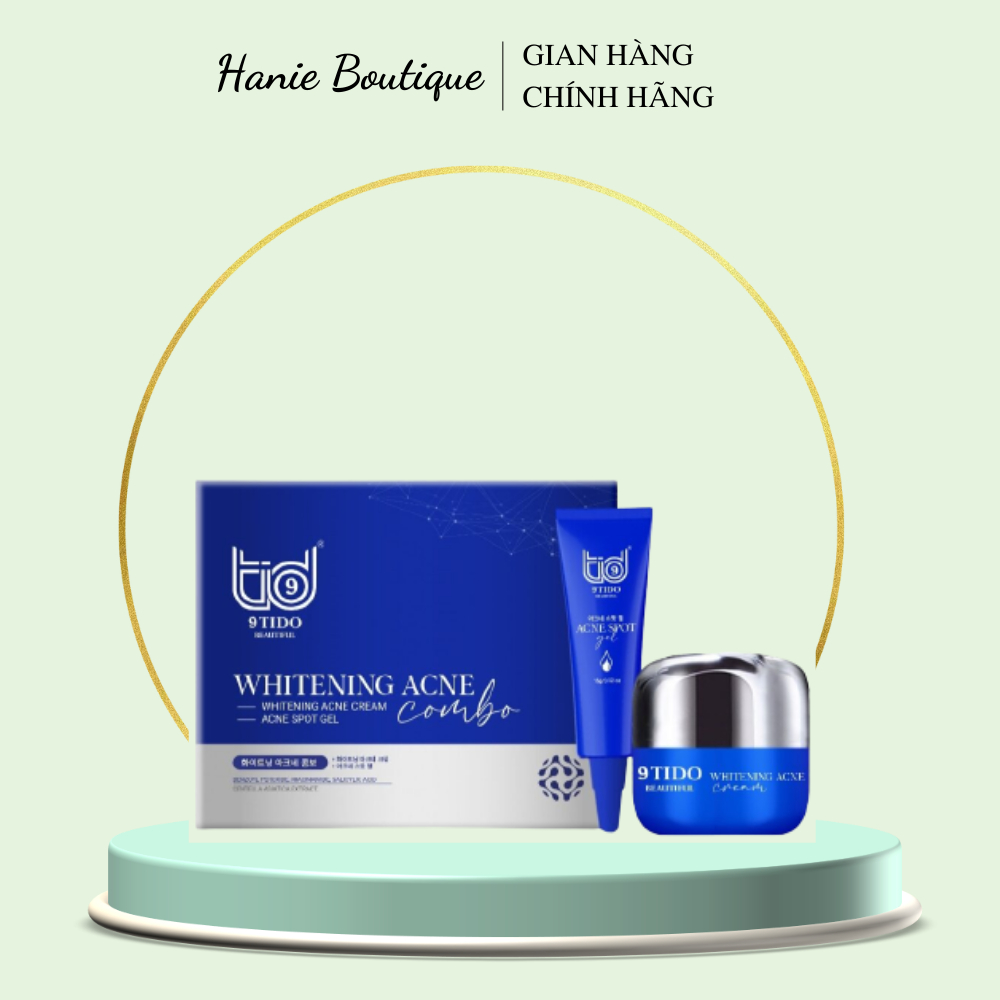 (Chính hãng 9TIDO BEAUTIFUL) - Bộ Sản Phẩm Giúp Giảm Mụn WHITENING ACNE COMBO Cao Cấp