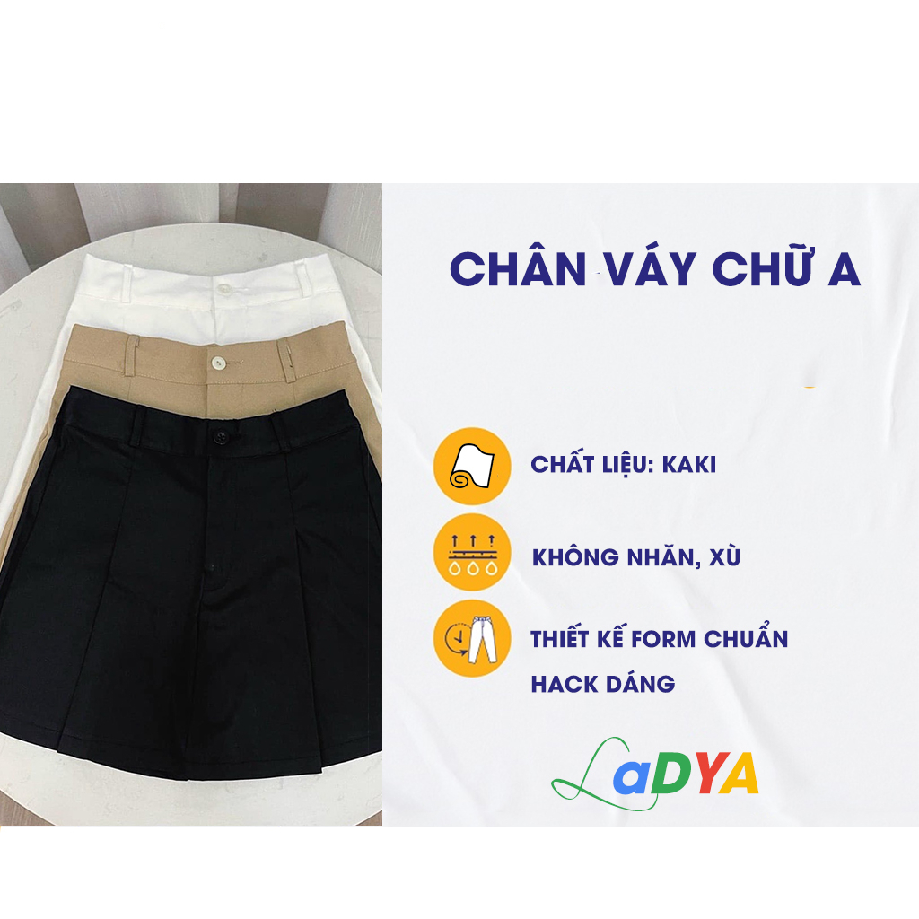 Chân váy chữ A lưng thun chất kaki có lót trong thời trang Ladya Store M158 | BigBuy360 - bigbuy360.vn
