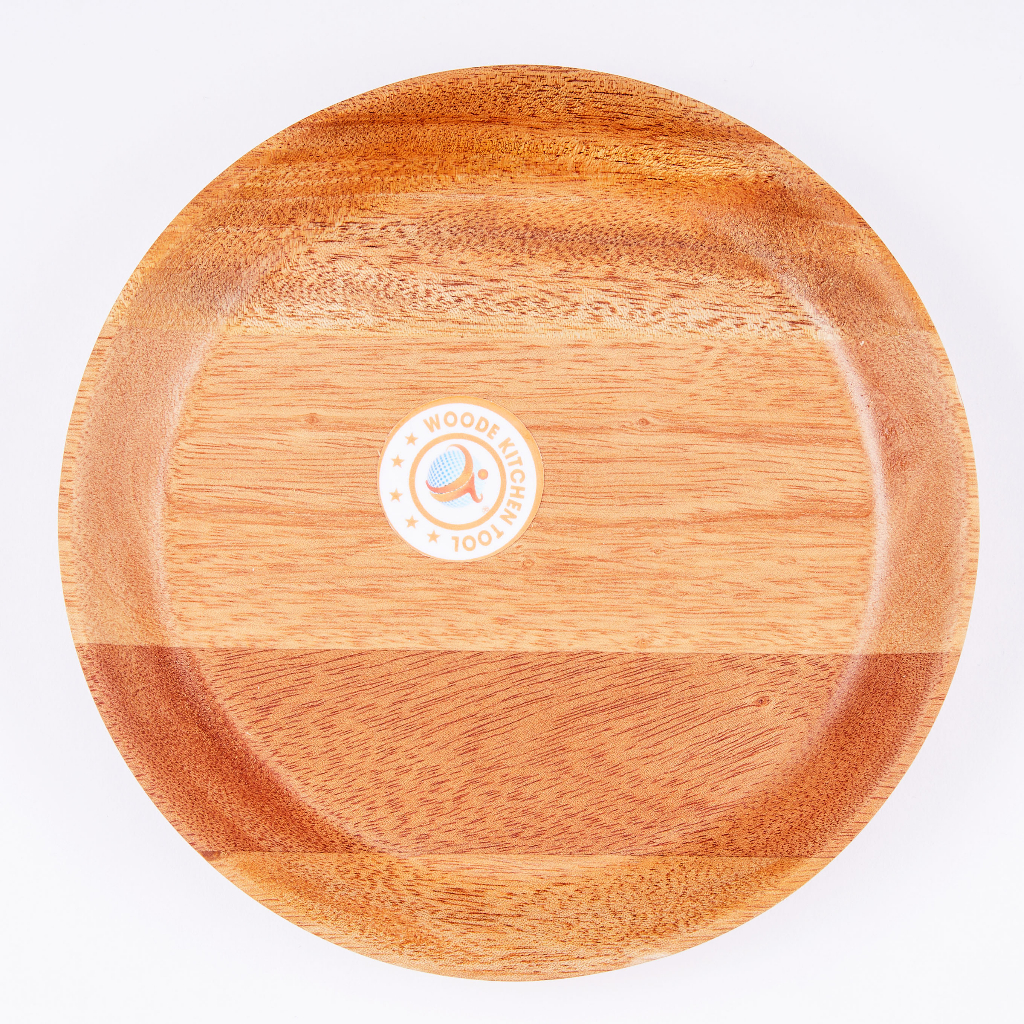 Dĩa Tròn Gỗ Xà Cừ Thanh Tú 26Cm