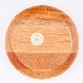 Dĩa tròn gỗ xà cừ thanh tú 26cm