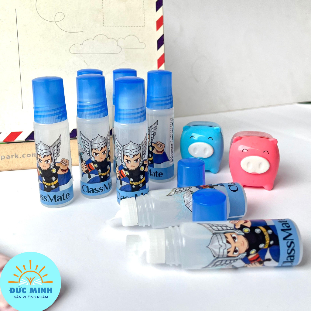 Hồ dán nước, keo dán giấy, keo dán thủ công, hồ dính hàng chính hãng Classmate siêu nhân công chúa GL05SK, GL07PR