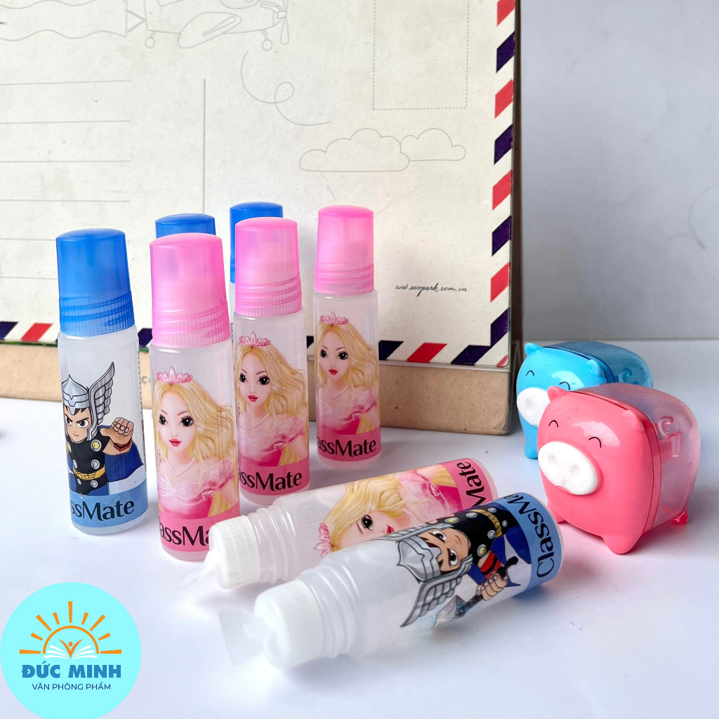 Hồ dán nước, keo dán giấy, keo dán thủ công, hồ dính hàng chính hãng Classmate siêu nhân công chúa GL05SK, GL07PR