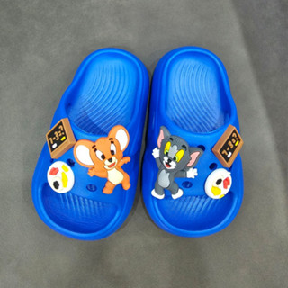  Giày Dép Trẻ Em Dép Bánh Mì Cho Bé Trai Bé Gái Hình Tom Jerry Dễ Thương Dép Lê Cho Bé Sticker Đáng Yêu 