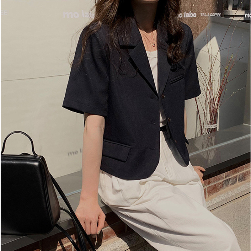 Áo Khoác Blazer Nữ Dáng Ngắn Tay Lỡ Cổ Vest Phối Nắp Túi Phong Cách Hàn Quốc Thời Trang Sugal AO KHOAC NU 010 | BigBuy360 - bigbuy360.vn