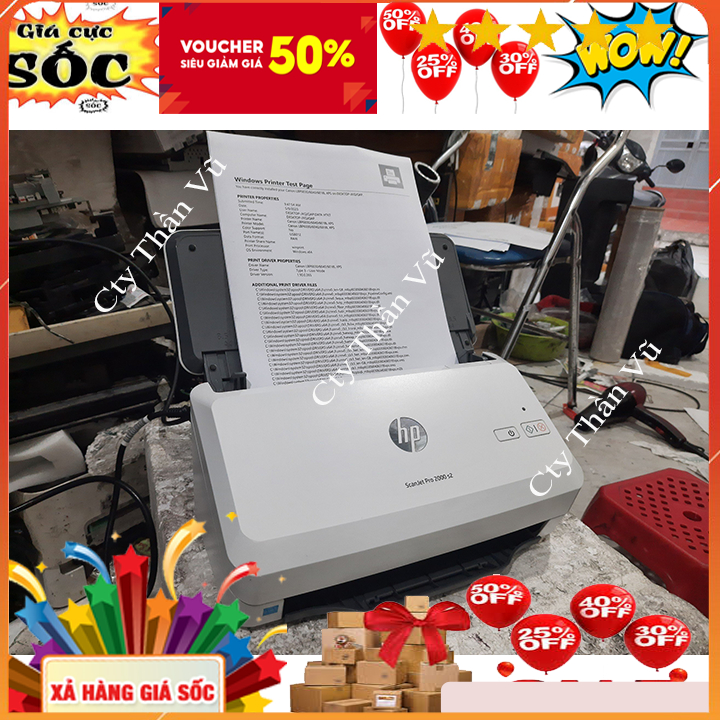 Máy scan cũ siêu tốc 2 mặt tự động HP Pro 2000S2 hàng like new bền có bảo hành INECO